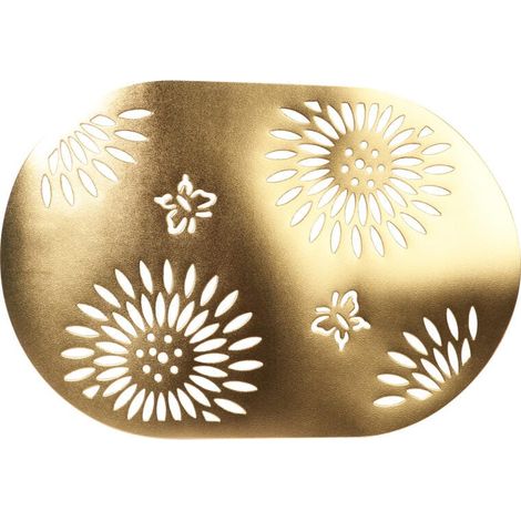 Set de table ovale doré, napperon, sous-assiette, serviette (1/3)