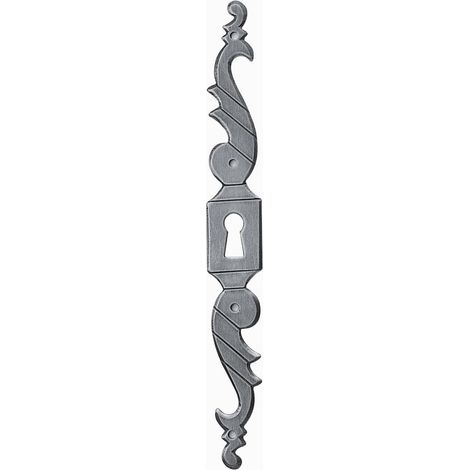 Entrée de serrure verticale décorative BOUVET 1257 Fer poli 153x18 mm Gauche