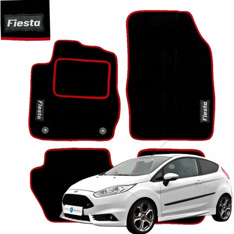Velours-Fußmatten für Ford Fiesta MK7 VII 2011-2018 LIFT Auto-Fußmatten HAFT R