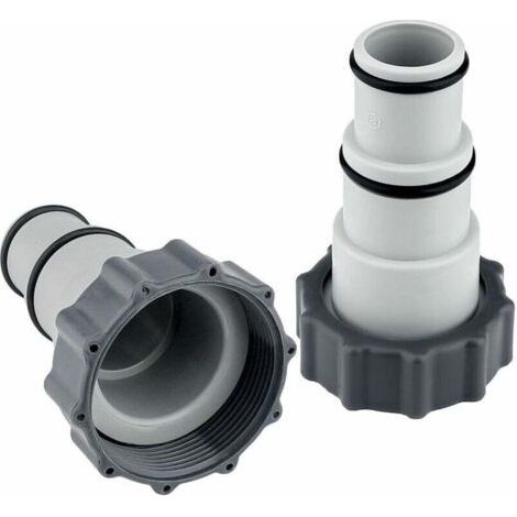 Green Mobility-Adaptateur de tuyau de piscine , adaptateur en 2 pièces de type A pour piscines de 32 à 38 mm, compatible avec les pompes et accessoires de piscine, avec filetage et joint d'étanchéité. (1/4)