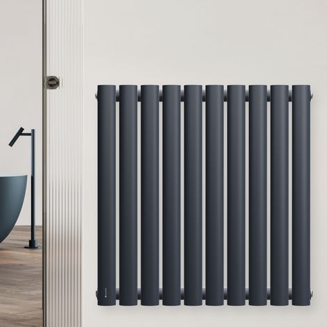 Blumfeldt – Radiateur mural eau chaude 462 W – Acier thermolaqué – Raccordement central ½' – Dimensions 60x59 cm – Chauffage efficace pour salle de bain et salon