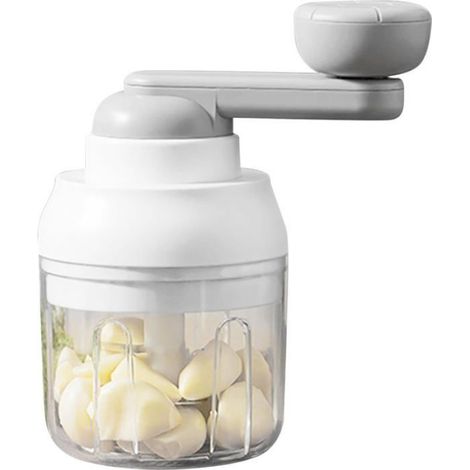 Hachoir Manuel, 250ml Coupe Oignon Manuel avec Acier Inoxydable 3 Lames, Hachoir Multifonction pour Coupe Oignon, Ail, Légumes (1/4)