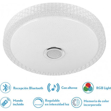72w zaid deckenlampe 3000-4000-6500k rgb weiss/transp buetooth 10x50x50 cm remote,reg.int.memory.speaker 5760lm