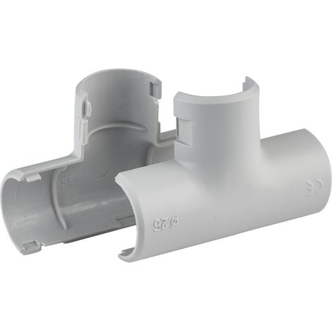 DEBFLEX - TE Ø25 MM GRIS SACHET DE 2 - 429436 (1/3)