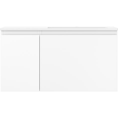Mexen Orio armoire de salle de bain 90 cm avec lavabo Otis droit, 1S, 1D, blanc mat - 91A13-09047-3-BBFF01-W18P01 (1/5)