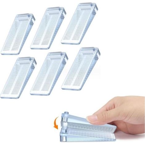 Cale porte - Antidérapante - 6pcs - Transparent - TPR - Cônique (1/4)