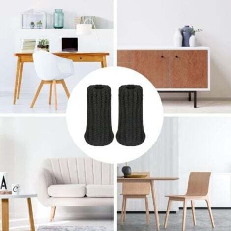 Noir 4X Chaussette Pieds de Meuble - Lot 4X Embout protège Pieds Chaise Table Tabouret - Patin Sol en Acrylique Chair Socks (1/3)