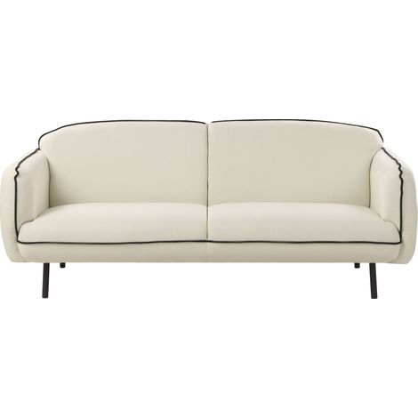 Sofa 3-Sitzer TONSBERG Stoff Hellbeige