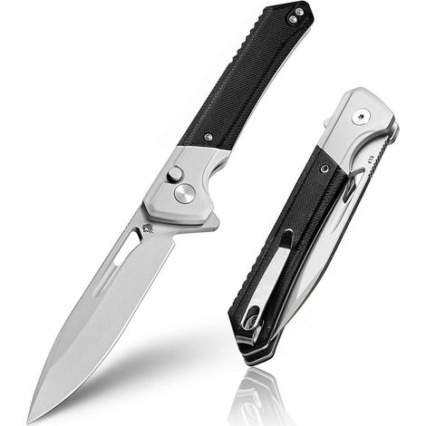 Klappmesser mit 14C28N Stahlklinge, G10 Griff und Button-Lock
