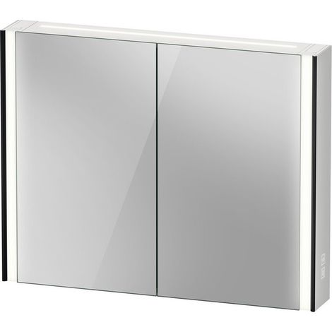 Armoire miroir Xviu 800x1020x156mm noir mat avec éclairage, version Icon DURAVIT