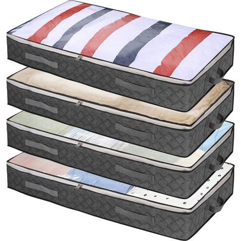 Under-bed storage boxes with lids, set of 4 vacuum storage bags - Practical storage bag for the bedroom - AquaForge (1/4)