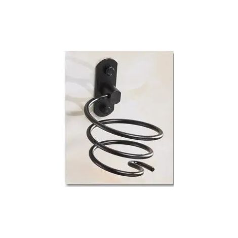 (Avec vis) Support mural pour sèche-cheveux de salle de bain, organisateur en spirale, étagère de rangement en aluminium, accessoire de rangement mural (1/5)