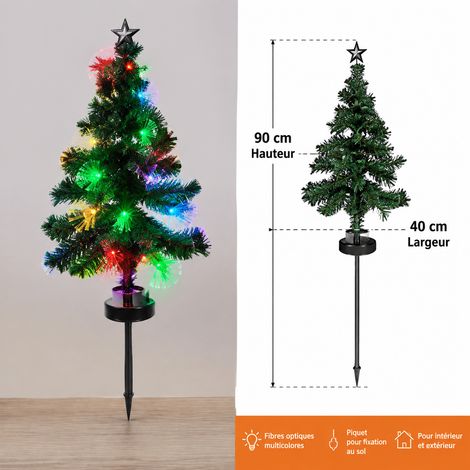 Sapin de Noël Solaire LED Extérieur Fraise 75 cm Balise de Jardin et Pelouse 75cm réf 9678 500 g – Livraison gratuite