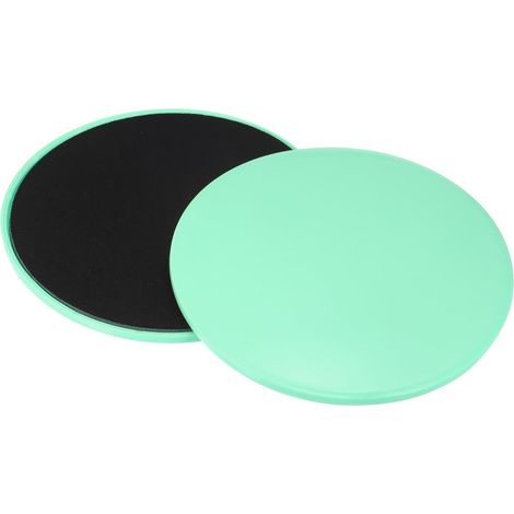 Disques de glisse - Lot de 2 - Matériau ABS et mousse - Double face - Convient pour le yoga et le Pilates - 17,5 cm, cyan (une paire vert camouflage) (1/5)