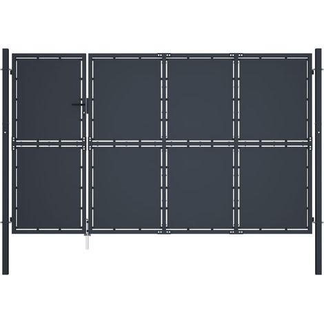 Garden Gate Steel 350x175 cm Anthracite vidaXL