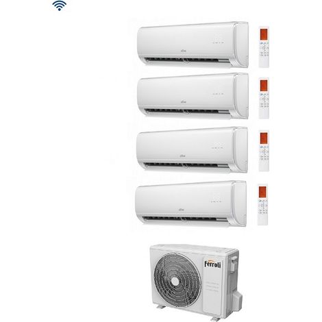 Aire acondicionado Ferroli Giada M 9000+9000+9000 btu Quadri Split Inverter con 28-4 Wi-Fi integrado Alexa y Google HOME 9+9+9 - NUEVO