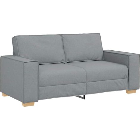 Canapé 2 places,Sofa pour Salon,Banquette Gris clair 140 cm Tissu CFW239753 (1/5)
