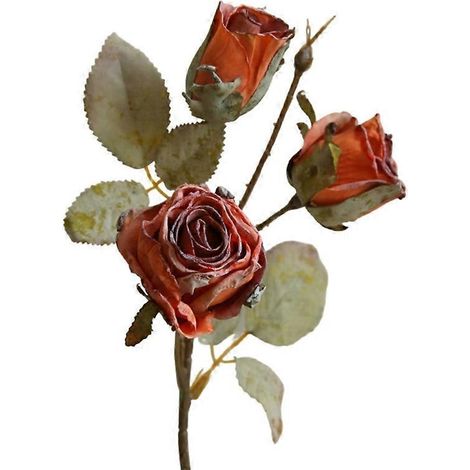 Rose réaliste exquise, décoration romantique pour maison, fleur artificielle de rose élégante, parfaite pour ambiance romantique à domicile. (1/4)