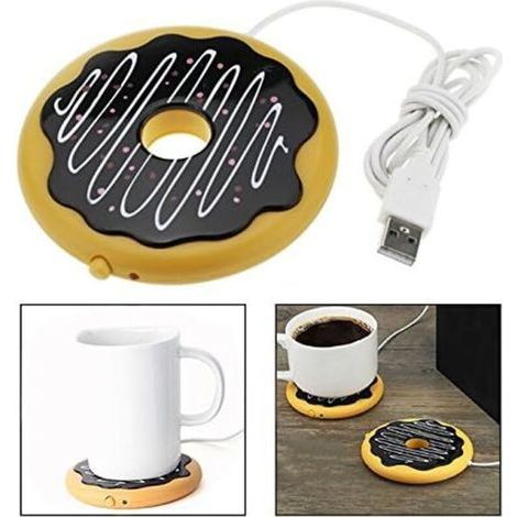 Heißwasseruntersetzer, USB-Tassenmatte, Donut-Form für Kaffee und Tee, wärmt Getränke (1/5)