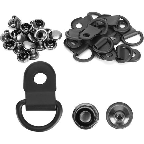 100 Anneaux en D en Laiton Noir Mat 9x14mm pour Rivetage de Chaussures, Accessoires de Réparation DIY (Lot de 100 Pièces) (1/5)