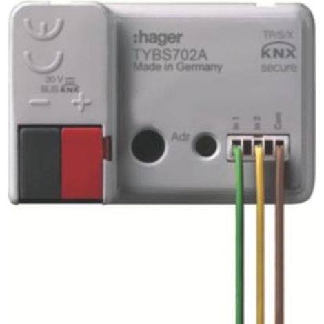 HAGER TYBS702A ENTRÉE BINAIRE 2 VOIES KNX SECURE UP