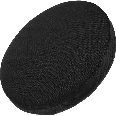 Coussin rond en lin noir pour une assise confortable et
