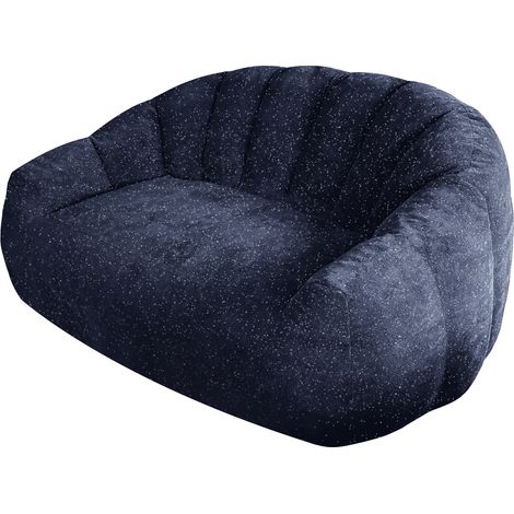 Blaues Bärentatzen Beanbag Sofa mit Armlehne und Füllung 140 x 98 x 61 cm (1/5)
