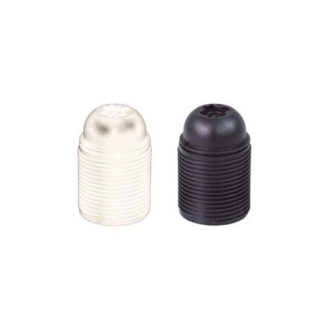 PORTALAMPADA E27 TERMOPLASTICO FILETTATO- - colore nero - 10 pezzi