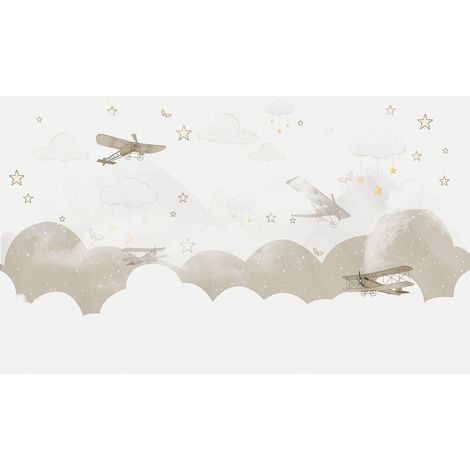 Papier peint panoramique Enfants - Avions - 130 cm x 77 cm (1/2)