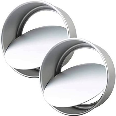 Lot de 2 moules à gateau ronds en aluminium de 20,3 cm avec fond amovible. (1/5)