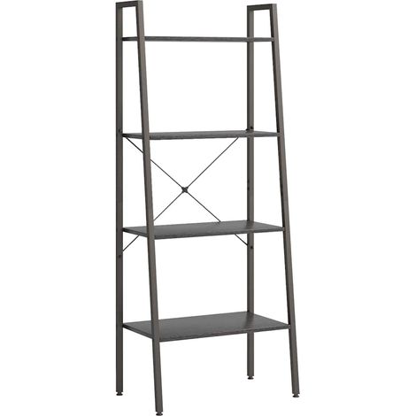 Maison Exclusive - Standregal mit 4 Böden Schwarz 56x35x140 cm (1/5)