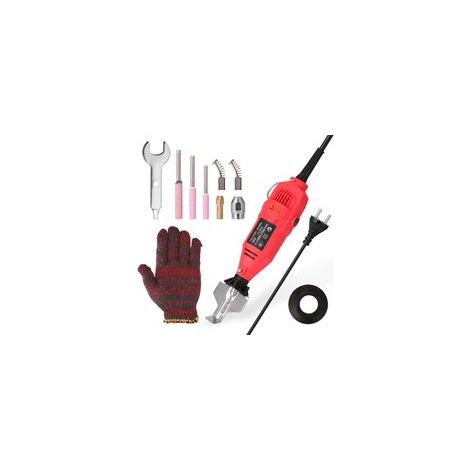 Mini meuleuse électrique portative Lime à tête Scie à chaîne Meuleuse de chaîne électrique Meuleuse de chaîne Standard européen 220V Modèle rouge (1/4)