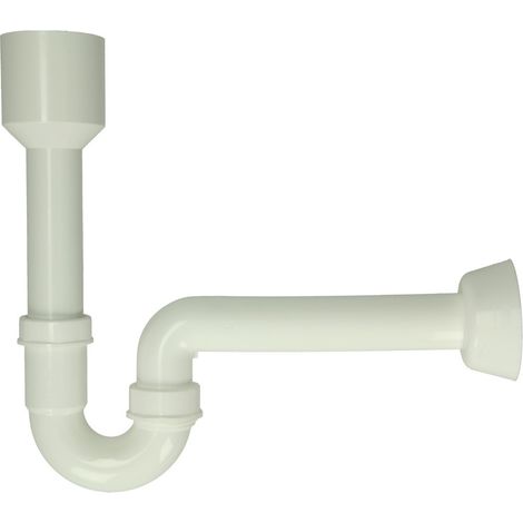 Siphon tube pour urinoir DN 40, plastique blanc