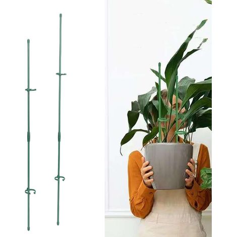 Lot de 10 Tiges de Soutien 40cm et 10 Tiges 30cm avec 20 Clips et 10 Tubes de Connexion pour Plantes Jardin Soutien Arbustes-KZQ (1/5)