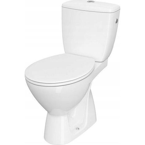Asiento de inodoro compacto blanco WC con asiento KASKADA 3/6 L