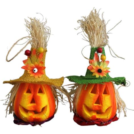 Lanterne citrouille lumineuse pour Halloween - Décoration d'intérieur et d'extérieur (1/5)
