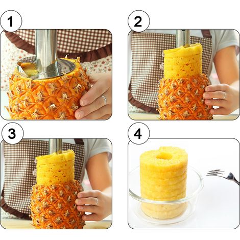 1 éplucheur d'ananas multifonctionnel en acier inoxydable (1/5)