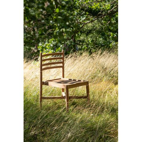 Kenya chaise de jardin empilable teck. (1/5)