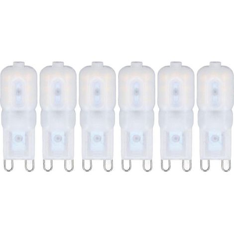 Lot de 6 ampoules LED G9 pour plafonniers ou suspensions