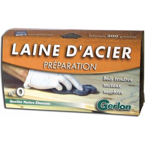 LAINE D'ACIER EN GERLON - N°0 - ETUI DE 200 G 12147