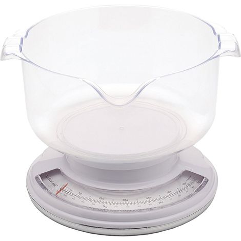 KitchenCraft - Bilancia da cucina analogica de con contenitore per la pesatura, capacità de 3 kg (1/3)