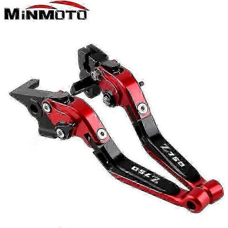 Accessoires moto uniques compatibles avec Kawasaki Z750 Z 750 2007-2012 : leviers de frein et d'embrayage pliables et extensibles, logo Z750 vert (L1) (1/5)