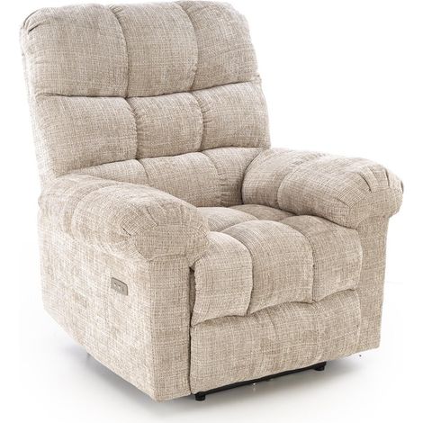 Sillón reclinable Houston 2080, Beige, 100x105x100cm, Tapiz (1/5)