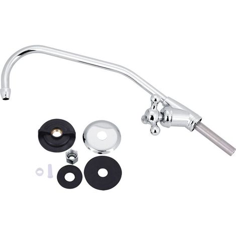 Grifo de cocina de acero inoxidable con rotación de 360° y ósmosis inversa con 4 adaptadores, sin plomo, color plata cepillada. (1/4)