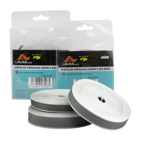 Rolloband im Blister - 22mm - 6m grau, LAUXA HOME. (1/4)