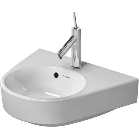 Lave-mains Duravit STARCK 2avec trop plein plage de robinettrie 500x390mm 1 trou de robinetterie blanc