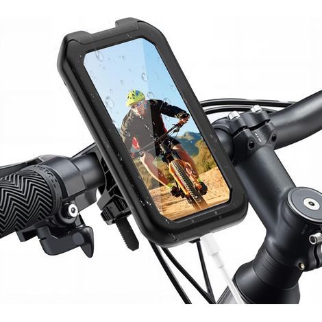 Support Telephone Moto étanche Universel Support Téléphone Vélo Moto Scoote 360° Rotation Anti-Vibration Porte Smartphone Scooter avec Écran Tactile VTT Support Guidon pour 5,5-7,0 Pouces Smartphones (1/5)