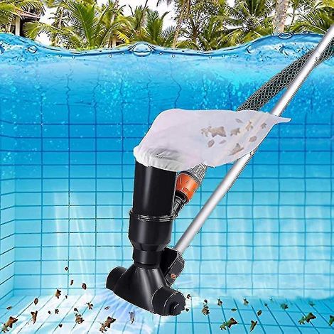Tragbarer Poolroboter für Aufstellpools, Whirlpools, Springbrunnen, Jacuzzis und Hot Tubs schwarzer Unterwasserroboter mit Laubsaugkopf und 5-Sekunden-Saugleistung (1/5)