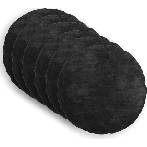 Federa 6 pz HEERLEN Antracite Ø 60 cm Tessuto Chenille vidaXL