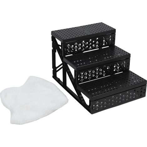 Escalier pour chien, rampe en plastique antidérapante avec surface en polaire, marches faciles à utiliser pour lit, canapé et chaises (1/5)